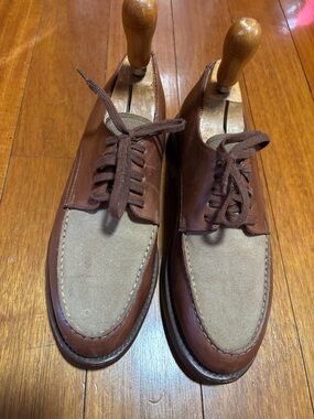 Polo by Ralph Lauren Brown Leather and Beige Suede Derby Shoes